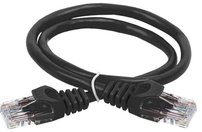 ITK Коммутационный шнур (патч-корд) кат.5E UTP PVC 10м черный | PC09-C5EU-10M