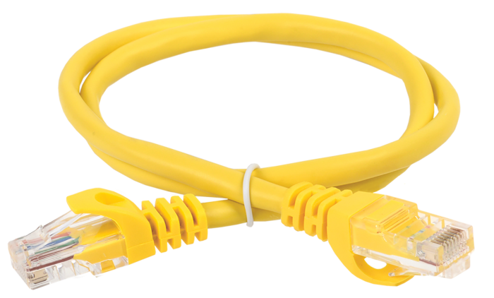 ITK Коммутационный шнур (патч-корд) кат.6 UTP LSZH 7м жёлтый | PC05-C6UL-7M